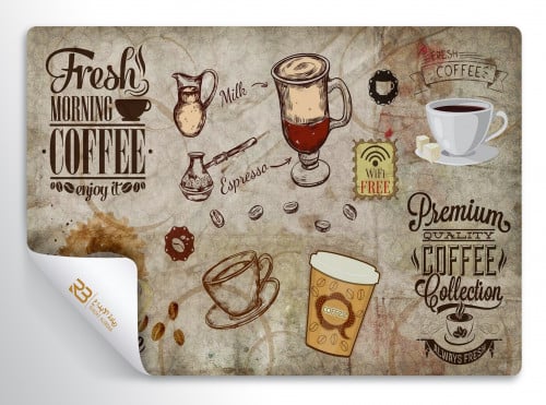 ورق جدران تصميم كافي (رقم المنتج RB-CO-2135)