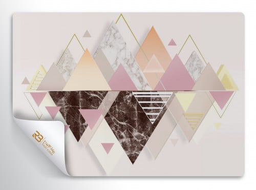 ورق جدران تصميم مثلثات رخامية (رقم المنتج RB-ST-42)