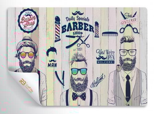 ورق جدران تصميم صالون حلاقة (رقم المنتج RB-PR-17)