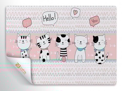 ورق جدران تصميم قطط (رقم المنتج RB-L-44)