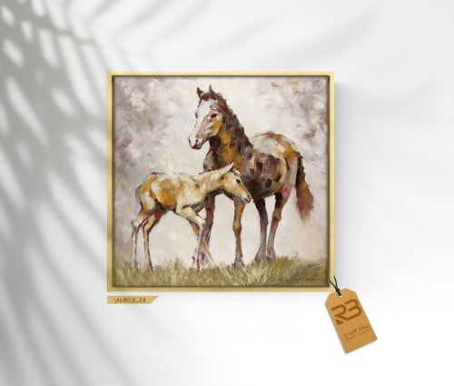 لوحة جدارية تصميم خيل (رقم المنتج RB-6-19)