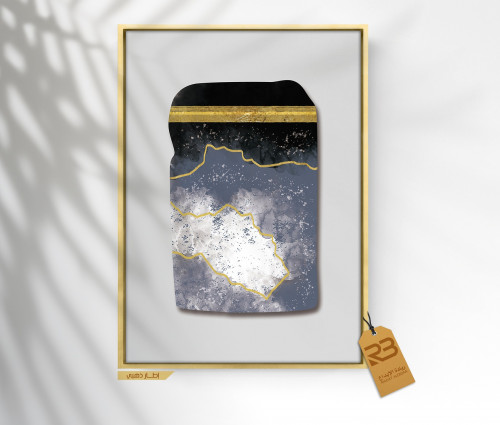 لوحة جدارية تصميم فن تشكيلي (رقم المنتج RB-18-4 A1 )