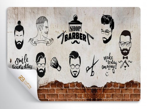 ورق جدران تصميم صالون حلاقة (رقم المنتج RB-PR-3)