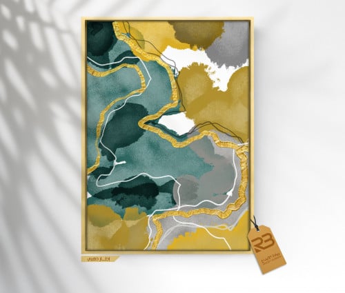 لوحة جدارية تصميم فن تشكيلي (رقم المنتج RB-18-48 A1 )