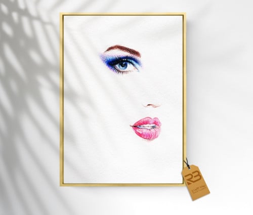 لوحة جدارية تصميم فتاة رسم (رقم المنتج 35-RB3)