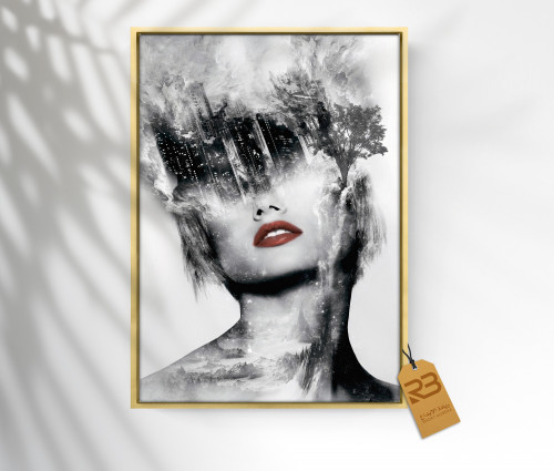 لوحة جدارية تصميم فتاة كلاسيكية (رقم المنتج 5-RB3)