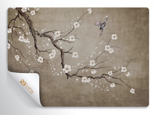 ورق جدران تصميم شجر ورد (رقم المنتج RB-H-31)