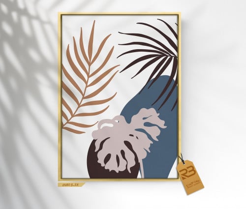 لوحة جدارية تصميم ورق شجر (رقم المنتج RB-7-17 )