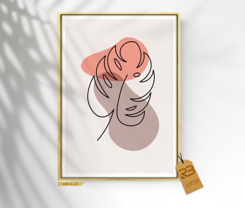 لوحة جدارية تصميم ورق شجر (رقم المنتج RB-12-26-2 )