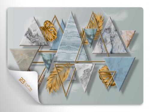 Marble Triangles Design Wallpaper (Article No. RB 336)