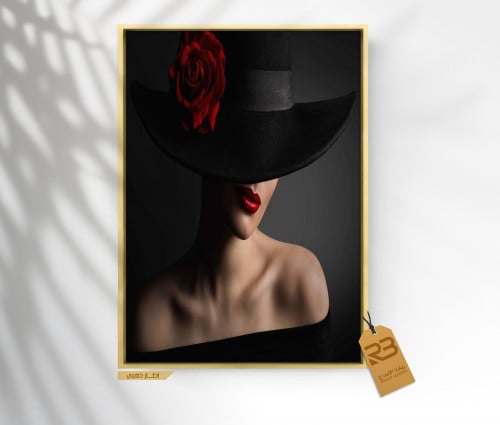 لوحة جدارية تصميم فتاة الورد (رقم المنتج RB-7-38 )
