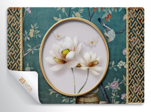 ورق جدران تصميم ورد (رقم المنتج RB-W-3)