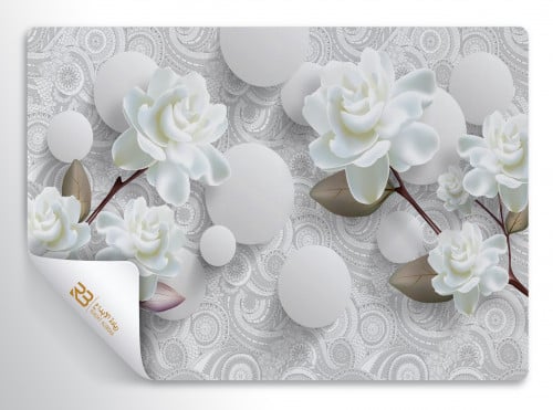 ورق جدران تصميم ورد (رقم المنتج RB-W-45)