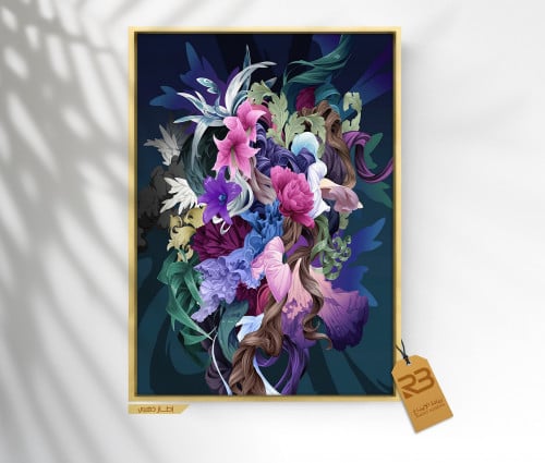 لوحة جدارية تصميم ورد (رقم المنتج RB-11-26 )