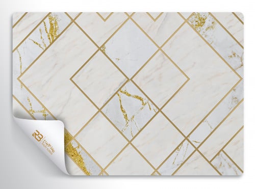 ورق جدران تصميم رخام بمربعات متداخلة جميلة  (رقم المنتج RB 73)