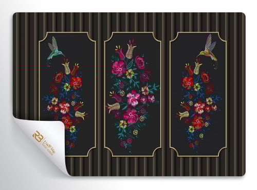 ورق جدران تصميم ورد (رقم المنتج RB-H-40)