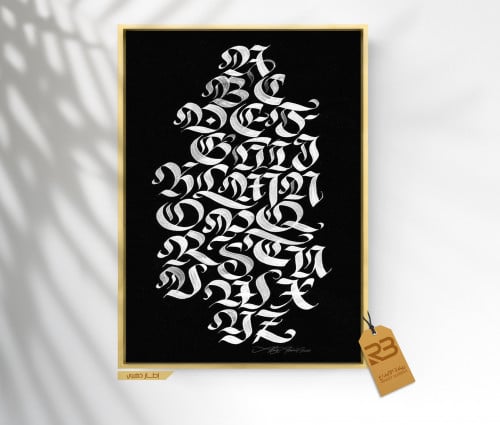 لوحة جدارية تصميم حروف إنقليزية ( رقم المنتج RB-FON-2 )