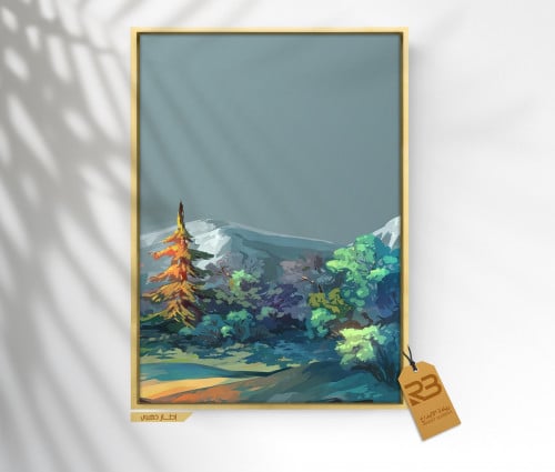 لوحة جدارية تصميم فن تشكيلي (رقم المنتج RB-7-79 )