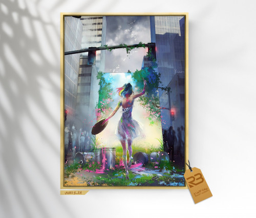 لوحة جدارية تصميم فتاة (رقم المنتج RB-9-19 )