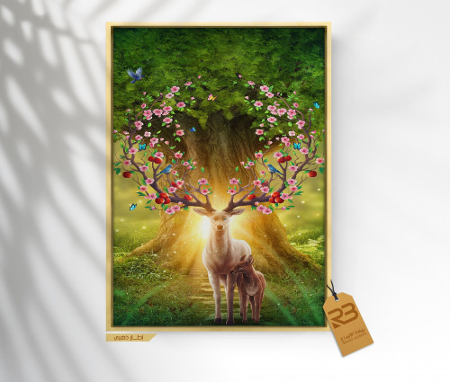 لوحة جدارية تصميم غزال (رقم المنتج RB-43)