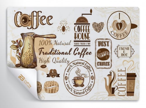 ورق جدران تصميم كافي (رقم المنتج RB-CO-2163)