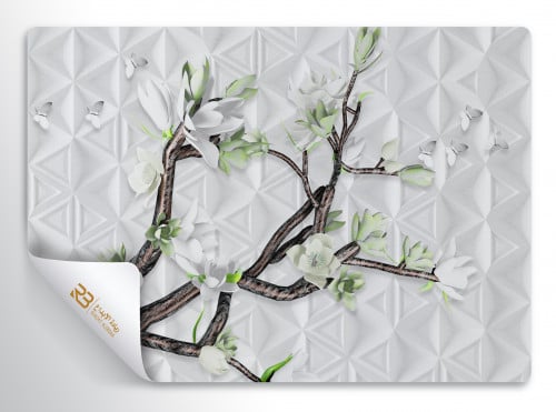 ورق جدران تصميم ورد (رقم المنتج RB-W-4)