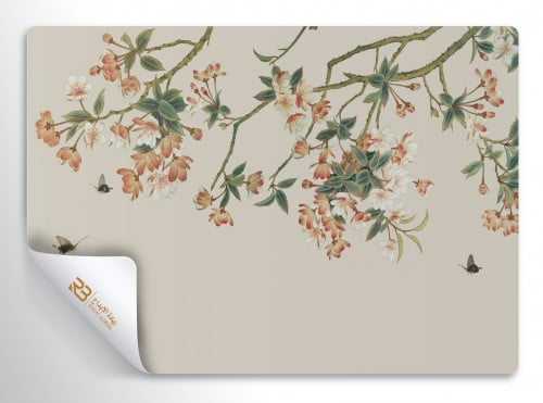 ورق جدران تصميم شجر ورد (رقم المنتج RB-W-57)