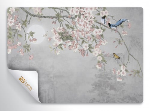 ورق جدران تصميم ورد (رقم المنتج RB-W-20)