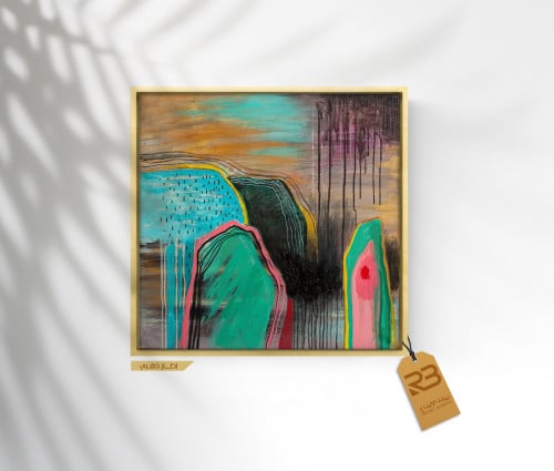 لوحة جدارية تصميم فن تشكيلي (رقم المنتج RB-6-35)