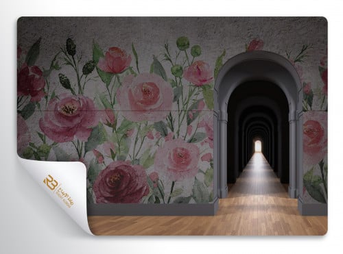 ورق جدران تصميم ورد (رقم المنتج RB-M-1)