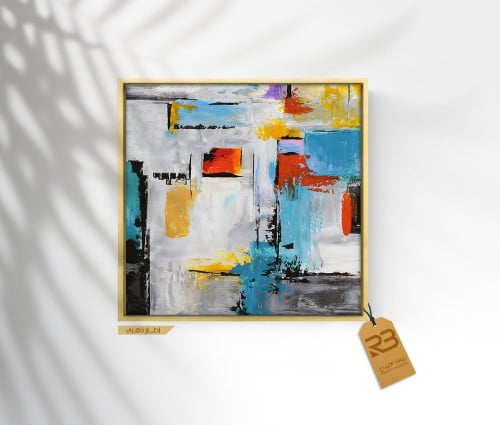 لوحة جدارية تصميم فن تشكيلي (رقم المنتج RB-12-19)