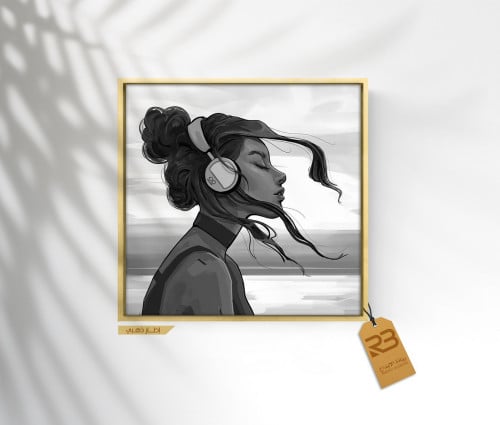 لوحة جدارية تصميم فتاة (رقم المنتج RB-8-48)