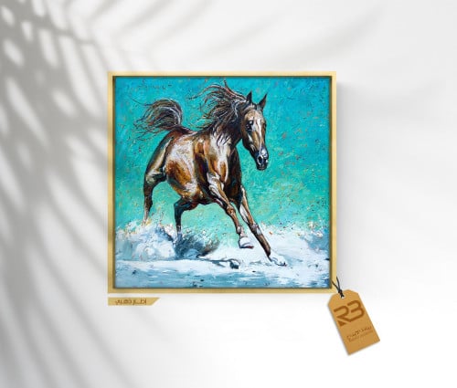 لوحة جدارية تصميم خيل (رقم المنتج RB-4-31)