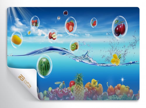 ورق جدران تصميم متجر خضروات (رقم المنتج RB-i50)