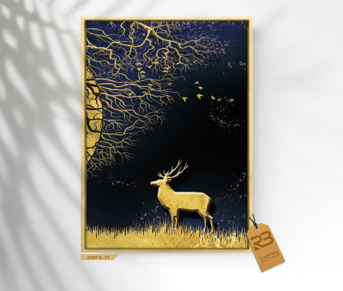 لوحة جدارية تصميم غزال (رقم المنتج RB-3-2-3 )