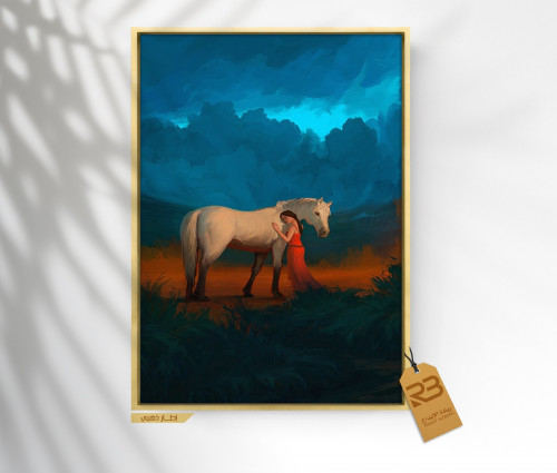 لوحة جدارية تصميم خيل (رقم المنتج RB-9-4 )