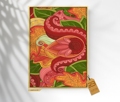 لوحة جدارية تصميم نقشات (رقم المنتج RB-10-17 )