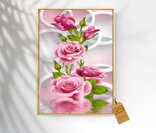 لوحة جدارية تصميم ورد (رقم المنتج 37-RB3)