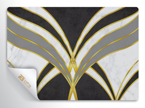 Marble Design Wallpaper with Interlocking Marble Stripes (Article No. RB 70)