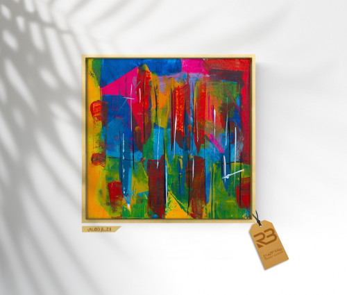 لوحة جدارية تصميم فن تشكيلي (رقم المنتج RB-11-34)