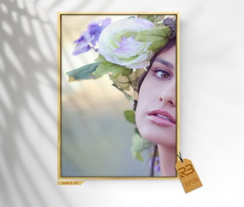 لوحة جدارية تصميم فتاة الورد (رقم المنتج RB-7-31 )