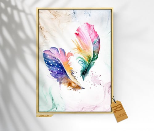 لوحة جدارية تصميم ريش (رقم المنتج RB-11-3 )