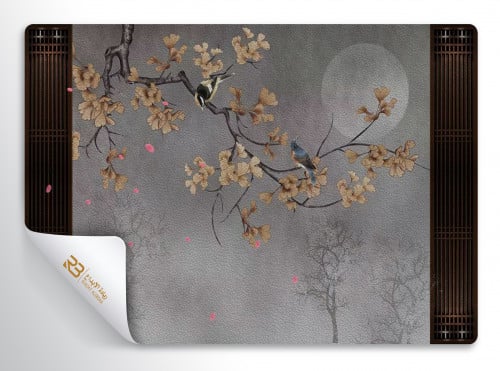 ورق جدران تصميم شجر ورد (رقم المنتج RB-H-29)