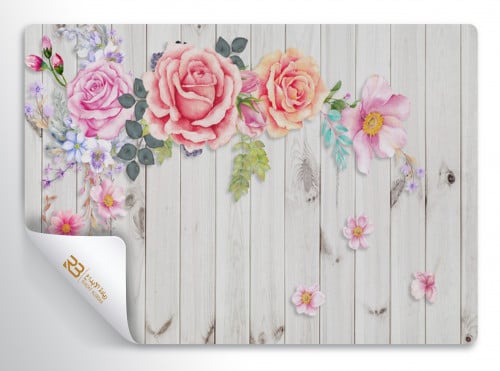 ورق جدران تصميم ورد (رقم المنتج RB-E6)