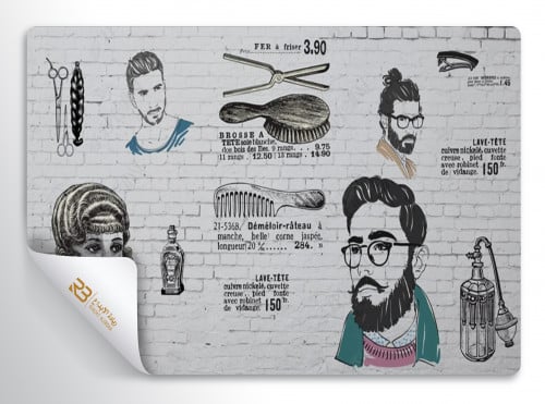 ورق جدران تصميم صالون حلاقة (رقم المنتج RB-PR-5)