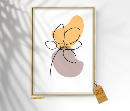 لوحة جدارية تصميم ورق شجر (رقم المنتج RB-12-26-3 )