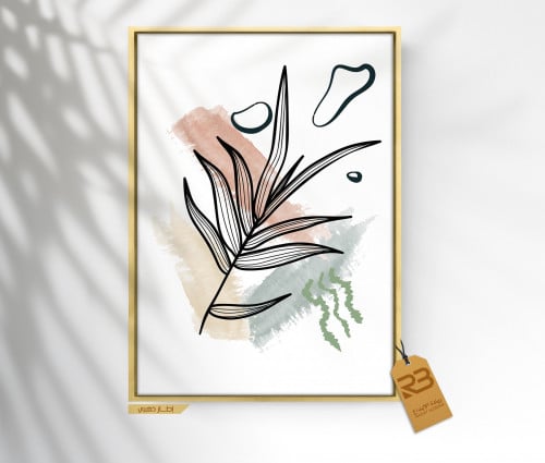 لوحة جدارية تصميم ورق شجر (رقم المنتج RB-12-25-1 )