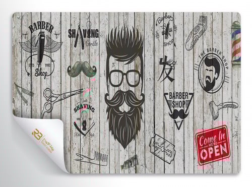 ورق جدران تصميم صالون حلاقة (رقم المنتج RB-PR-16)