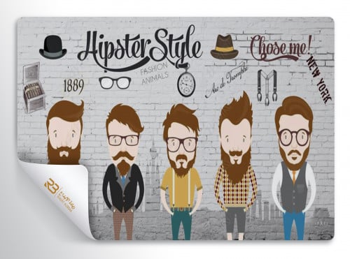 ورق جدران تصميم صالون حلاقة (رقم المنتج RB-PR-4)