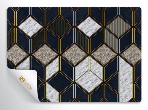 ورق جدران تصميم مثلثات رخامية (رقم المنتج RB-18-46)